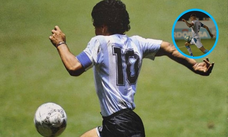 Pablo Vegetti y una foto Maradoniana