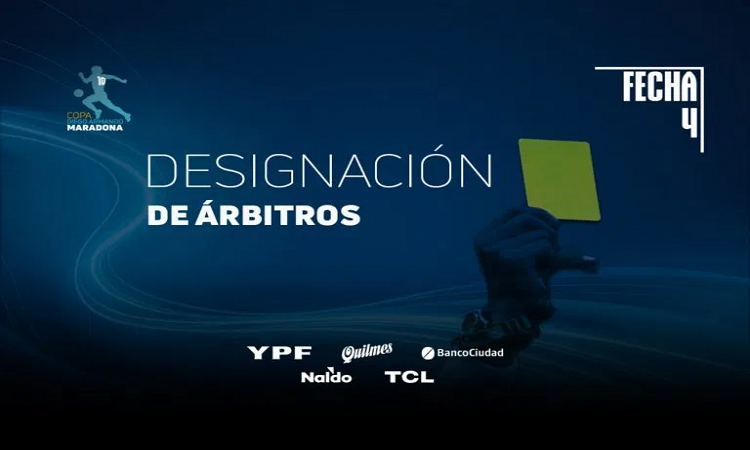 Copa Diego Maradona: árbitros confirmados para la cuarta fecha