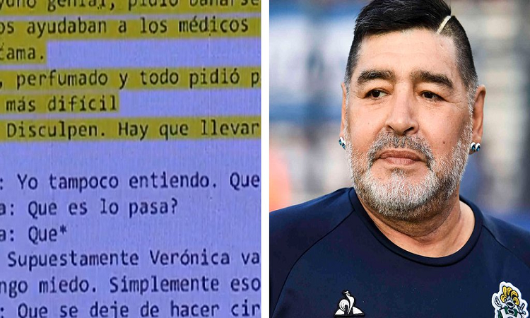 Publican nuevos chats del entorno familiar de Diego Maradona