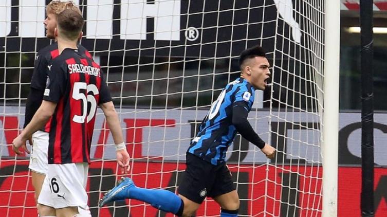 Con un doblete de Lautaro Martínez, Inter goleó al Milan