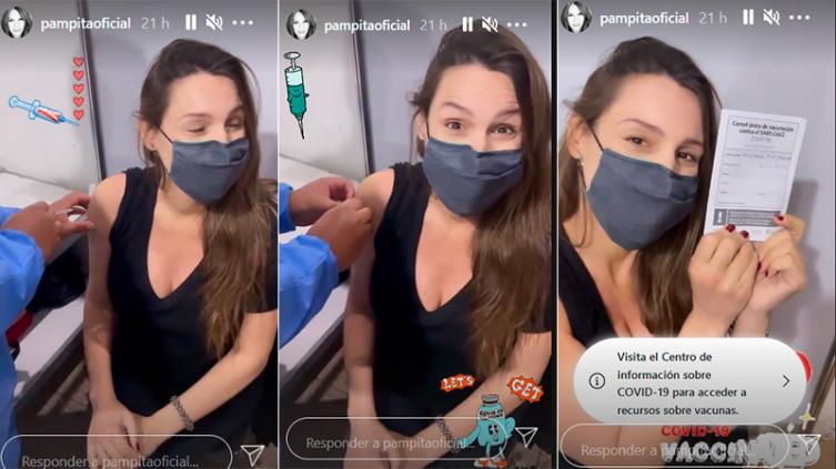 Pampita mostró su felicidad al vacunarse contra el coronavirus