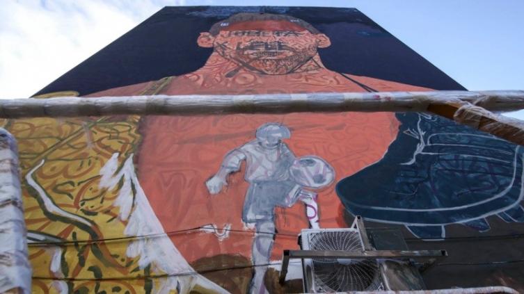 Rosario homenajea a Messi con un mural