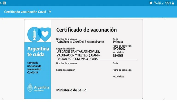 COVID-19: así obtenes el certificado digital de vacunación