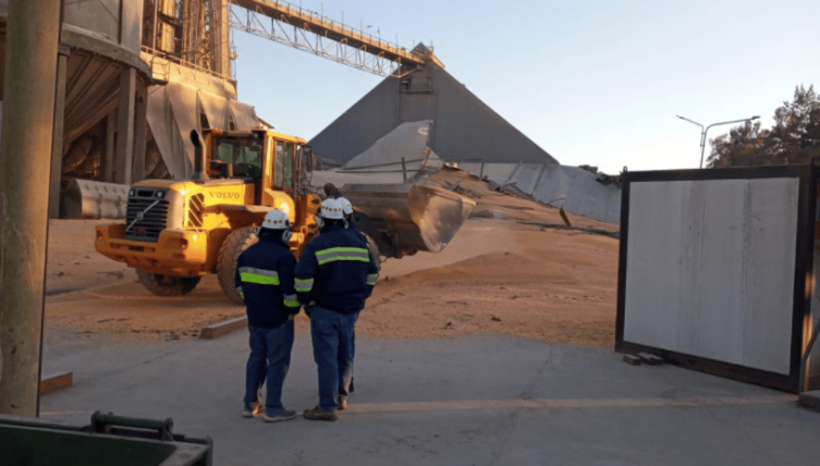 Se derrumbó un silo de Bunge 