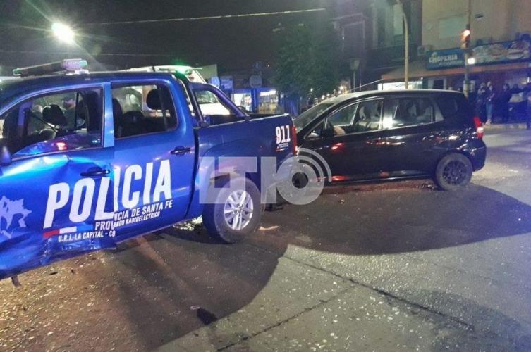 Una persecución policial terminó en un accidente