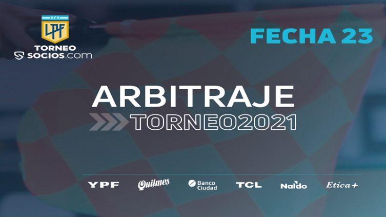 LPF: árbitros para la fecha 23
