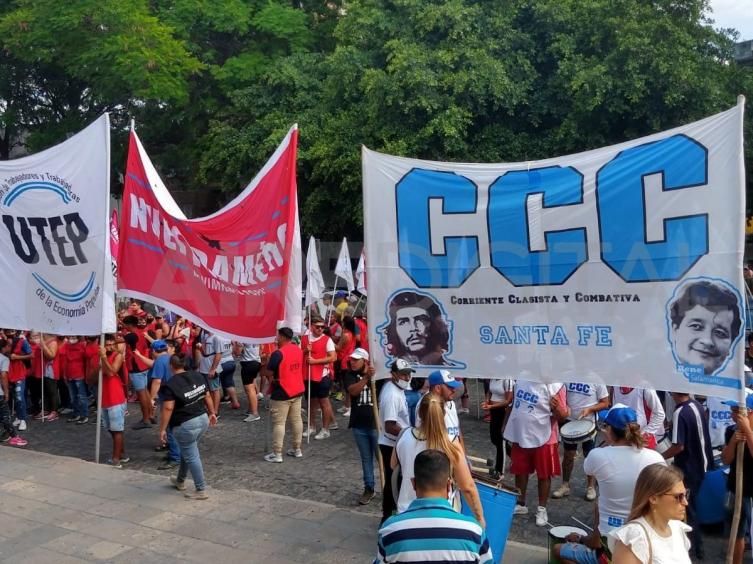 Manifestación de trabajadores de la economía popular