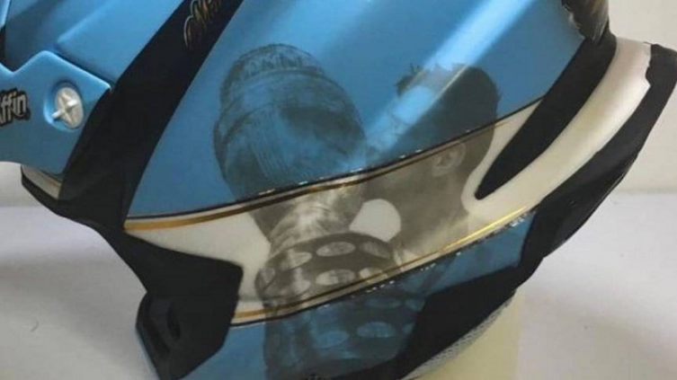 El casco del campeón del Dakar tiene la imagen de Messi