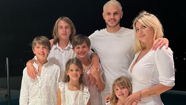 Wanda Nara festejó Año Nuevo con Icardi y sus hijos en su mansión de Nordelta