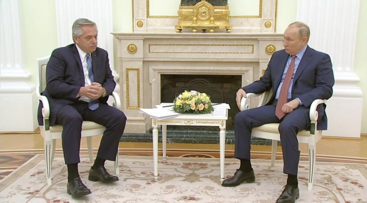 Alberto Fernández se reunió a solas con Putin