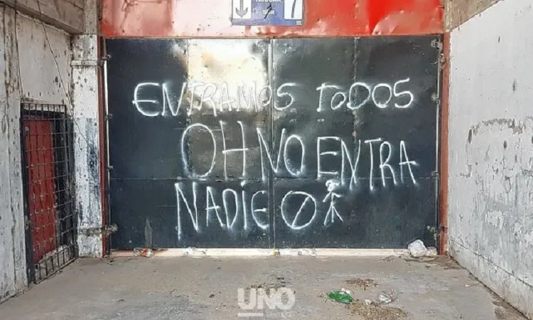 La interna de la barra de Colón dejó un mensaje amenazante