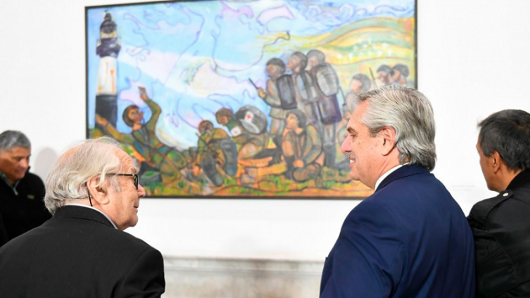 El presidente recibió a Pérez Esquivel y al embajador argentino en EEUU