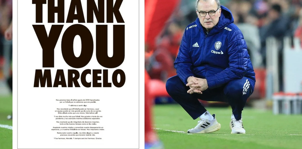 Hinchas del Leeds pagaron una solicitada para Bielsa en un diario de Rosario