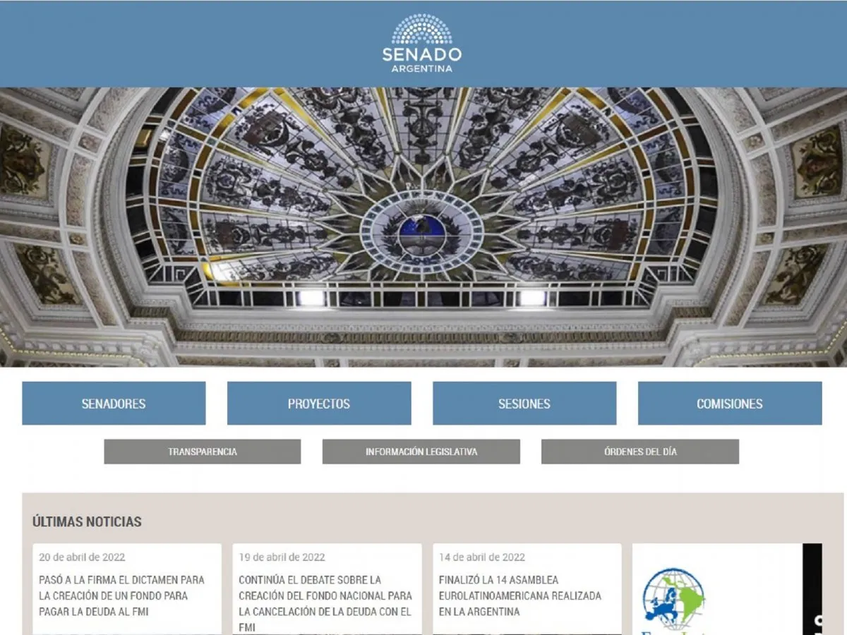 Hackearon la página del Senado de la Nación
