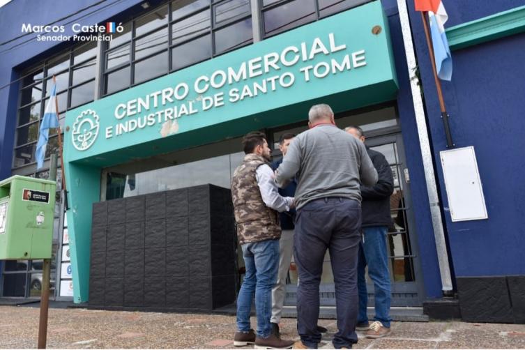 Castelló y Pusineri visitaron instituciones y autoridades del Centro Comercial