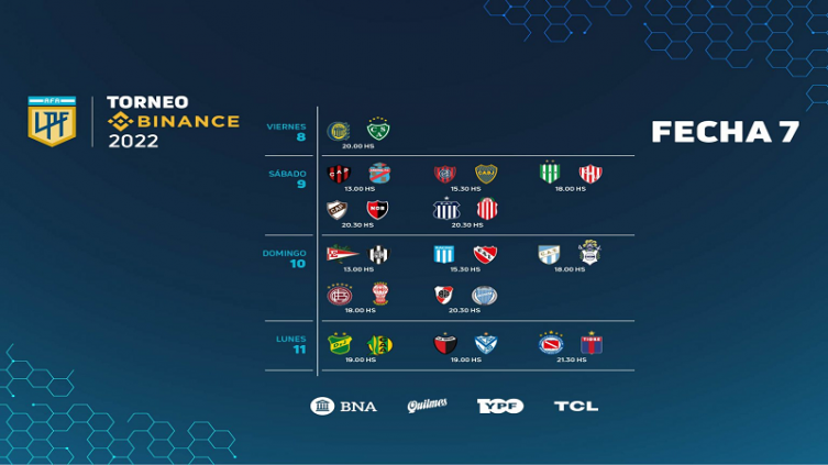 LPF: cronograma para la 7ª Fecha