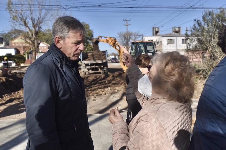 Las obras en barrio Transporte registran un avance superior al 70%