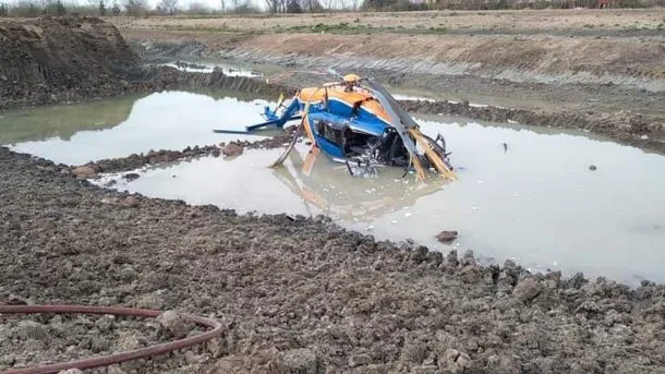 Un helicóptero perdió el control y cayó en Don Torcuato
