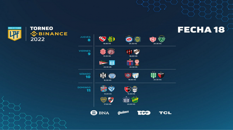 LPF: cronograma de la fecha 18