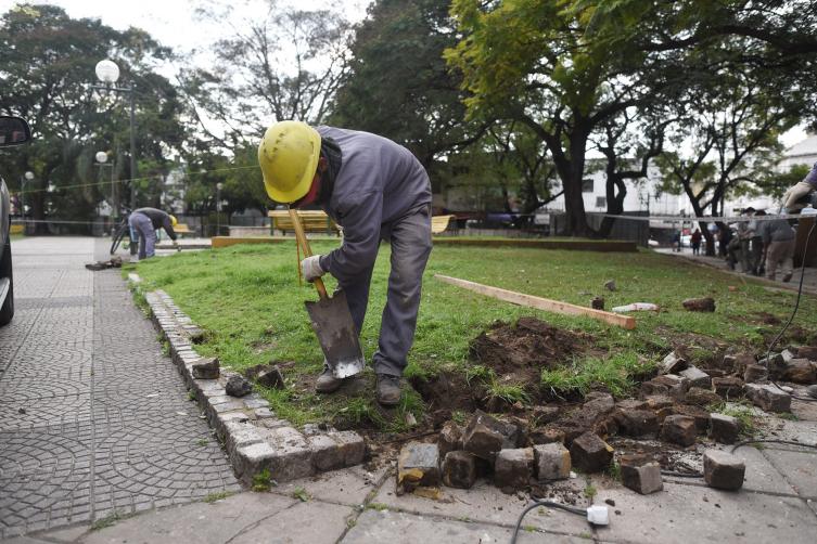 Empezó la remodelación de la Plaza del Soldado