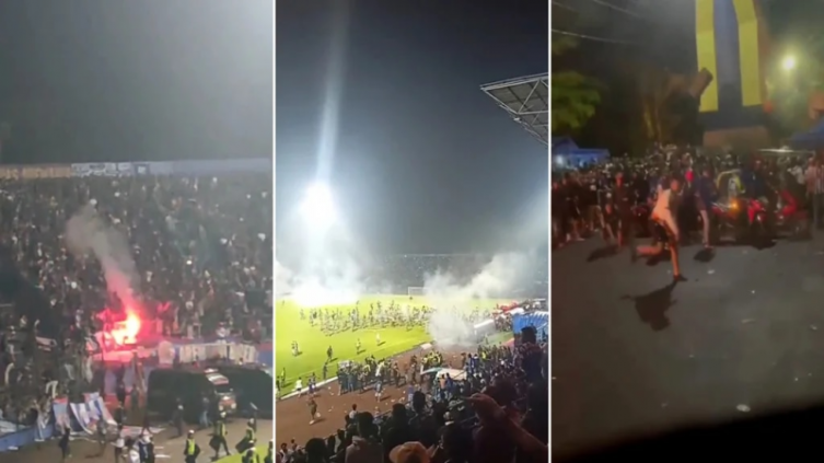 Indonesia: al menos 127 muertos en un partido de fútbol tras una batalla campal