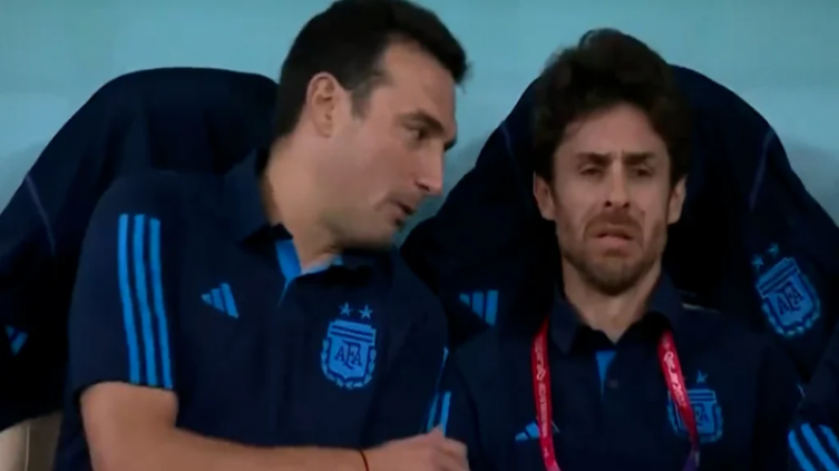 El llanto de Pablo Aimar y la emoción de Lionel Scaloni