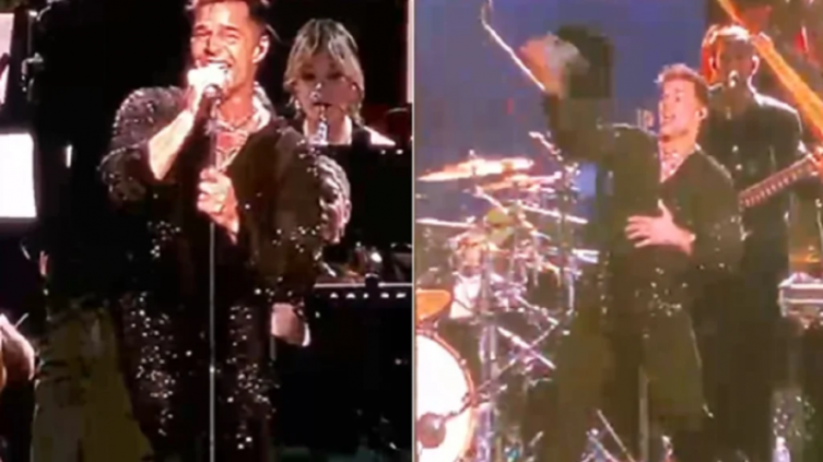 Ricky Martin homenajeó a la selección argentina en su show