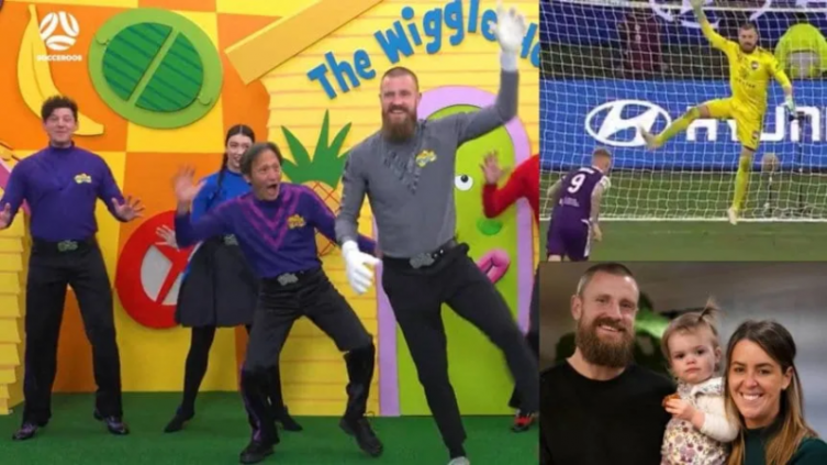 El arquero australiano imita la coreo de un programa infantil en los penales