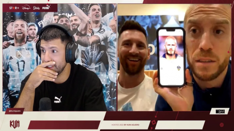 Las perlitas del stream del Kun con Messi e integrantes de la Selección