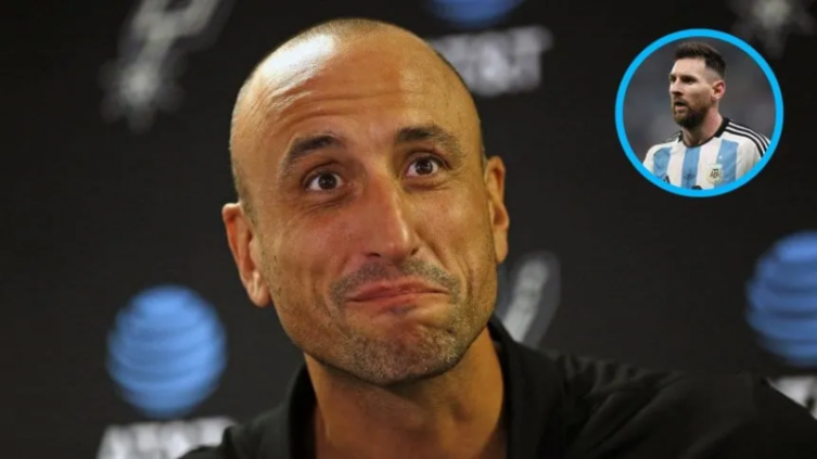 Manu Ginóbili, delirando con Messi