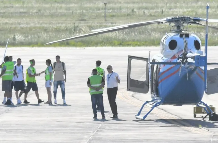 Messi y Di María llegaron a Rosario