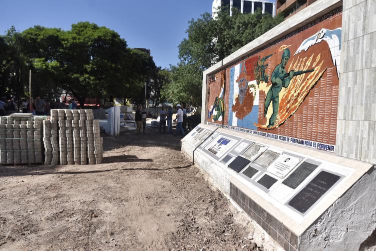 Con un 40% de avance, la Plaza del Soldado cambia su fisonomía