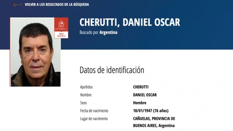 El hermano de Miguel Ángel Cherutti buscado por la Interpol