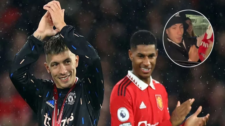 Noble gesto de Lisandro Martínez con dos niños fanáticos del Manchester United