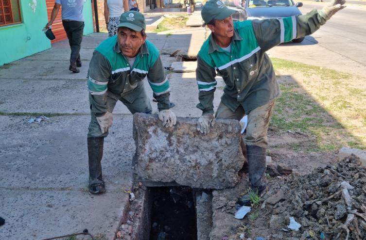Obras para optimizar el escurrimiento del agua en Barranquitas