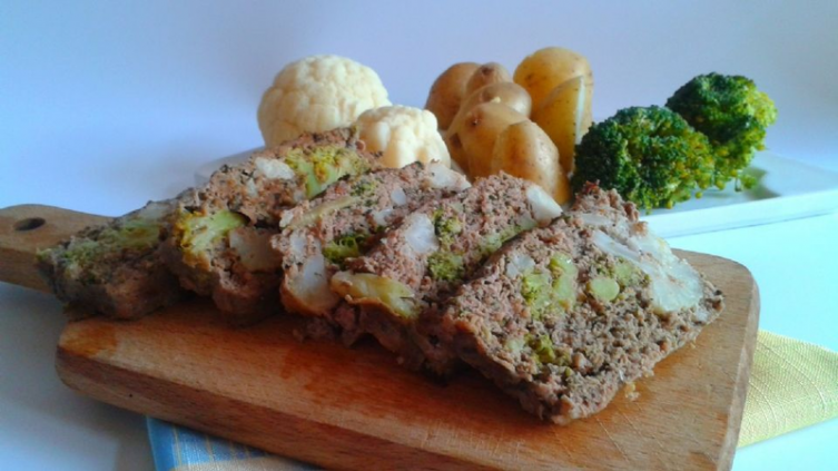 Pan de carne y verduras