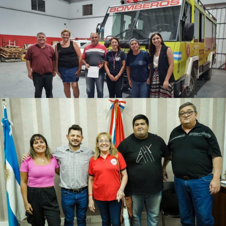 Castell{o entregó aportes económicos a Bomberos Voluntarios de Santa Fe y la región 
