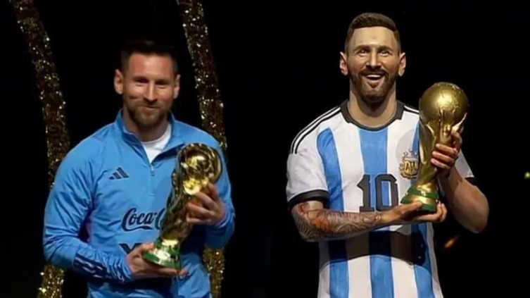Conmebol homenajeó a Lionel Messi con una estatua