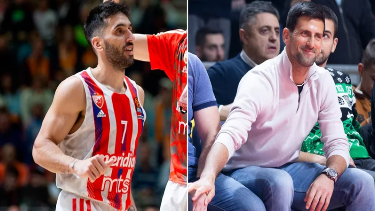 La jugada de Campazzo que disfrutó Djokovic en el triunfo del Estrella Roja