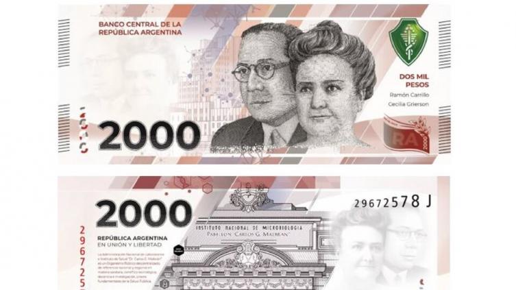 El Banco Central ya tiene en su poder los billetes de $2.000 y define su salida
