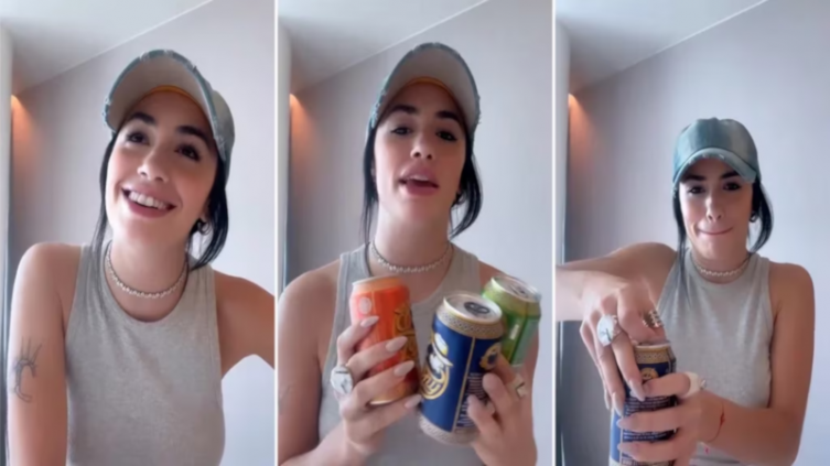 Lali Espósito probó mate frío en lata que venden en Suiza
