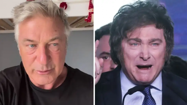 Alec Baldwin comparó a Javier Milei con un asesino en serie