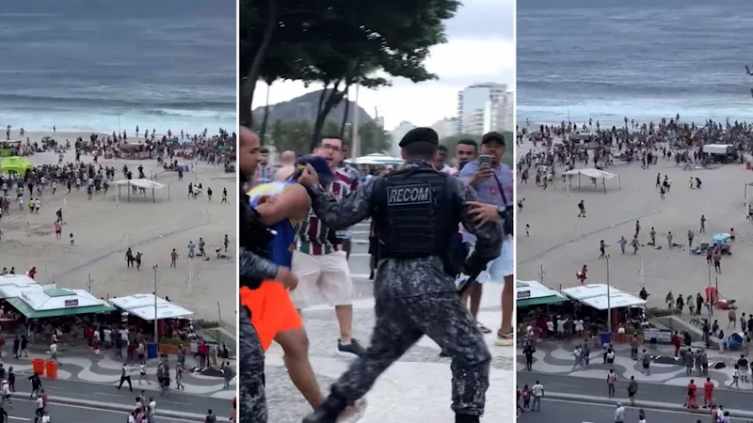 Ataque de barras de Fluminense a hinchas de Boca en Río de Janeiro