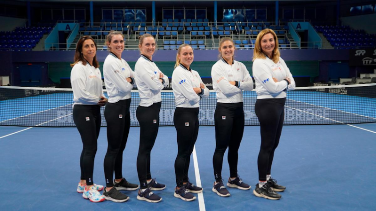 Mercedes Paz antes de la Bilie Jean King Cup