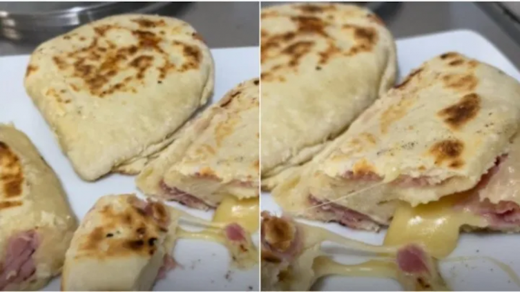 Pancitos rellenos de jamón y queso