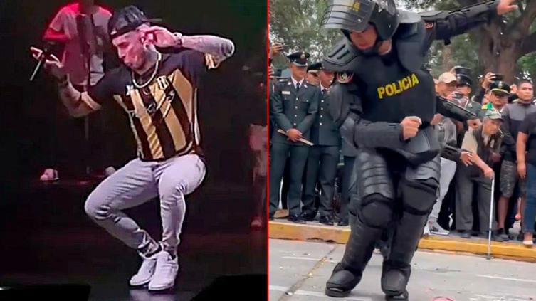 Policías de Perú hicieron el pasito de “Ke Personajes” en un acto: video
