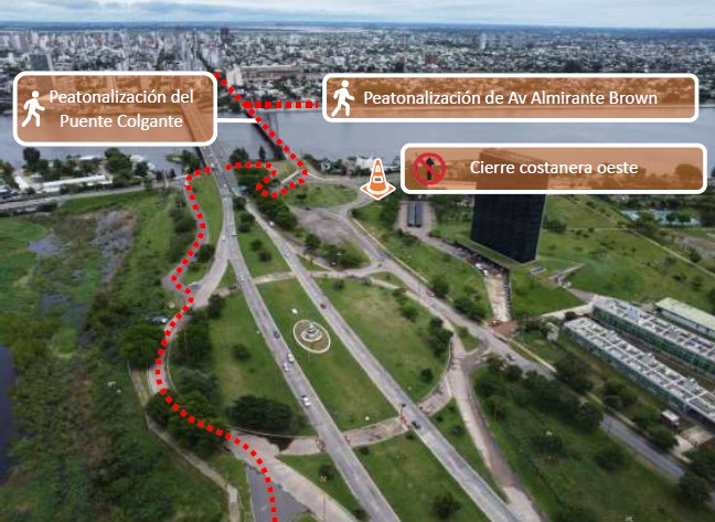 El municipio peatonalizará la Costanera Oeste durante la celebración de Navidad