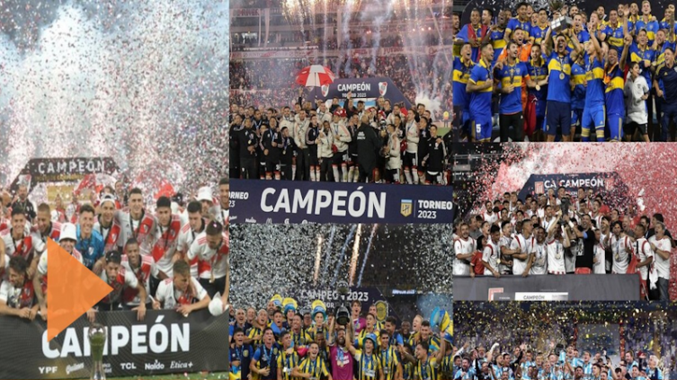 El fútbol argentino finalizó el 2023 con cinco campeones en seis torneos