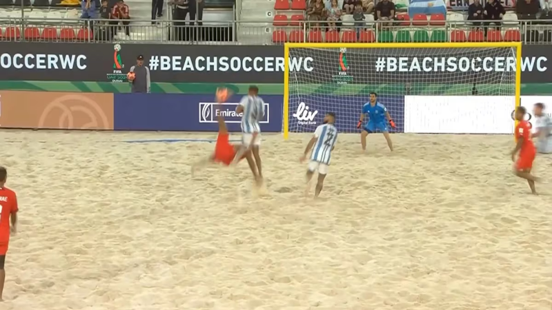 Argentina perdió ante Tahití en el debut del Mundial de fútbol playa