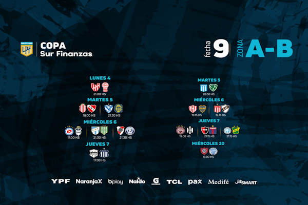 LPF: calendario para la 9ª jornada